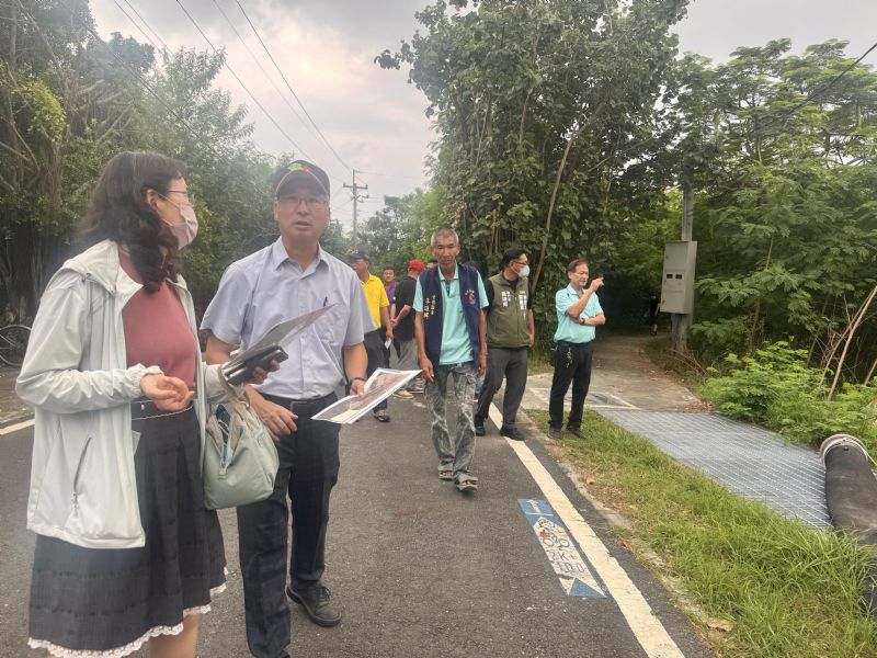 感謝蔡麗青議員於北上開會行程繁忙之際，仍協助聯繫相關單位人員，至本廟廟前公園現場進行第二次會勘。